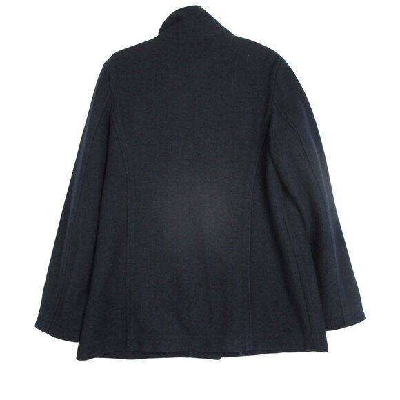 L.L.Bean Boiled Wool Blue Pea Coat Women's Size M Bellandi Classic - Picture 2 of 7